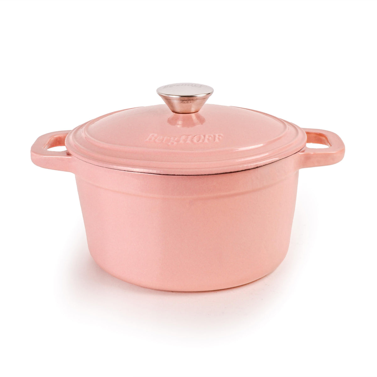 BergHOFF Neo Cast Iron 3qt. Round Dutch Oven 8" with Lid, Pink