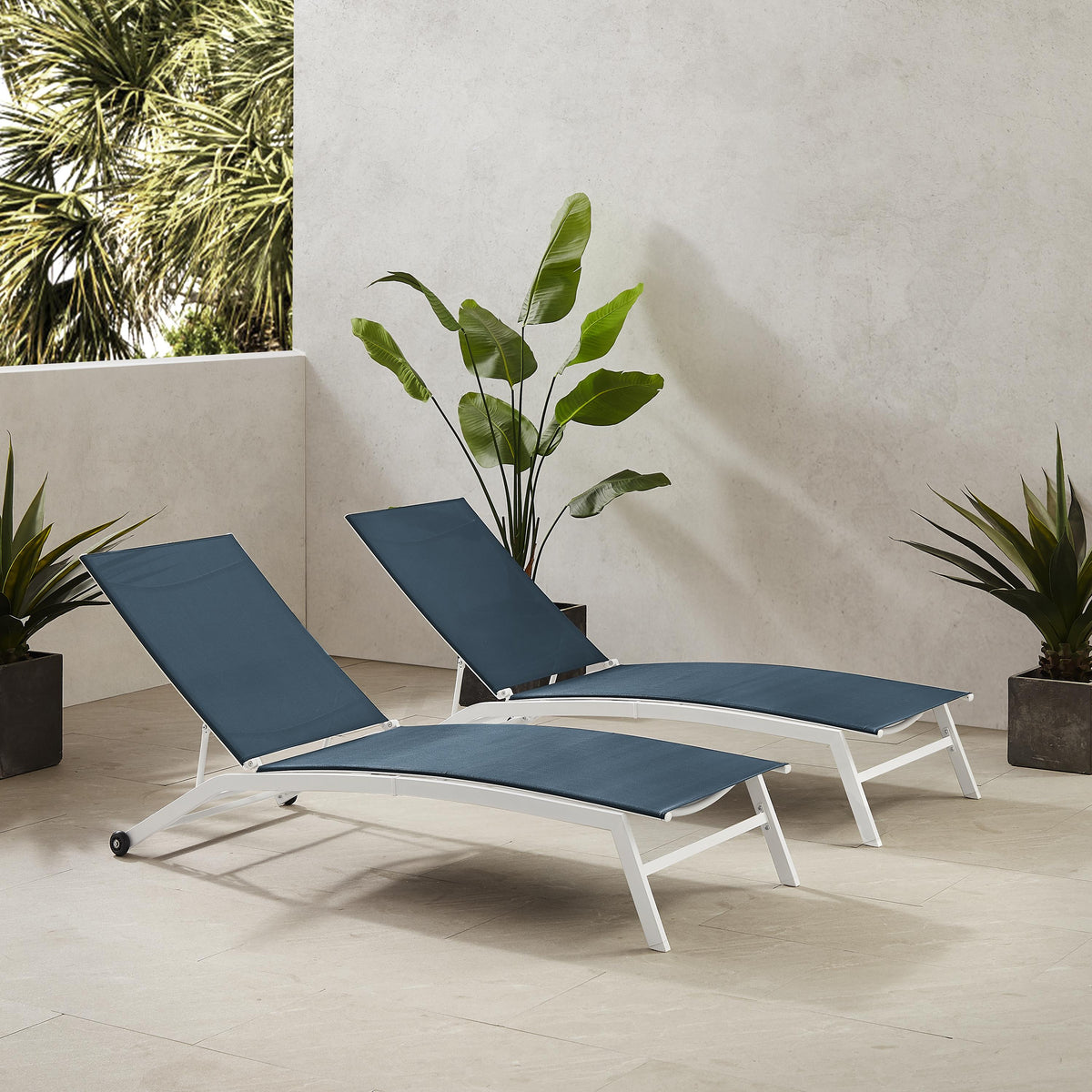 Crosley Outdoor Weaver 2-Piece Outdoor Chaise Lounge Set