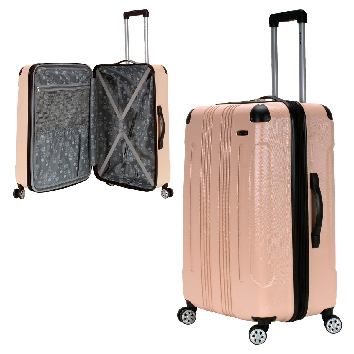 Rockland Luggage London ABS 28" Expandable Upright Spinner - Champagne