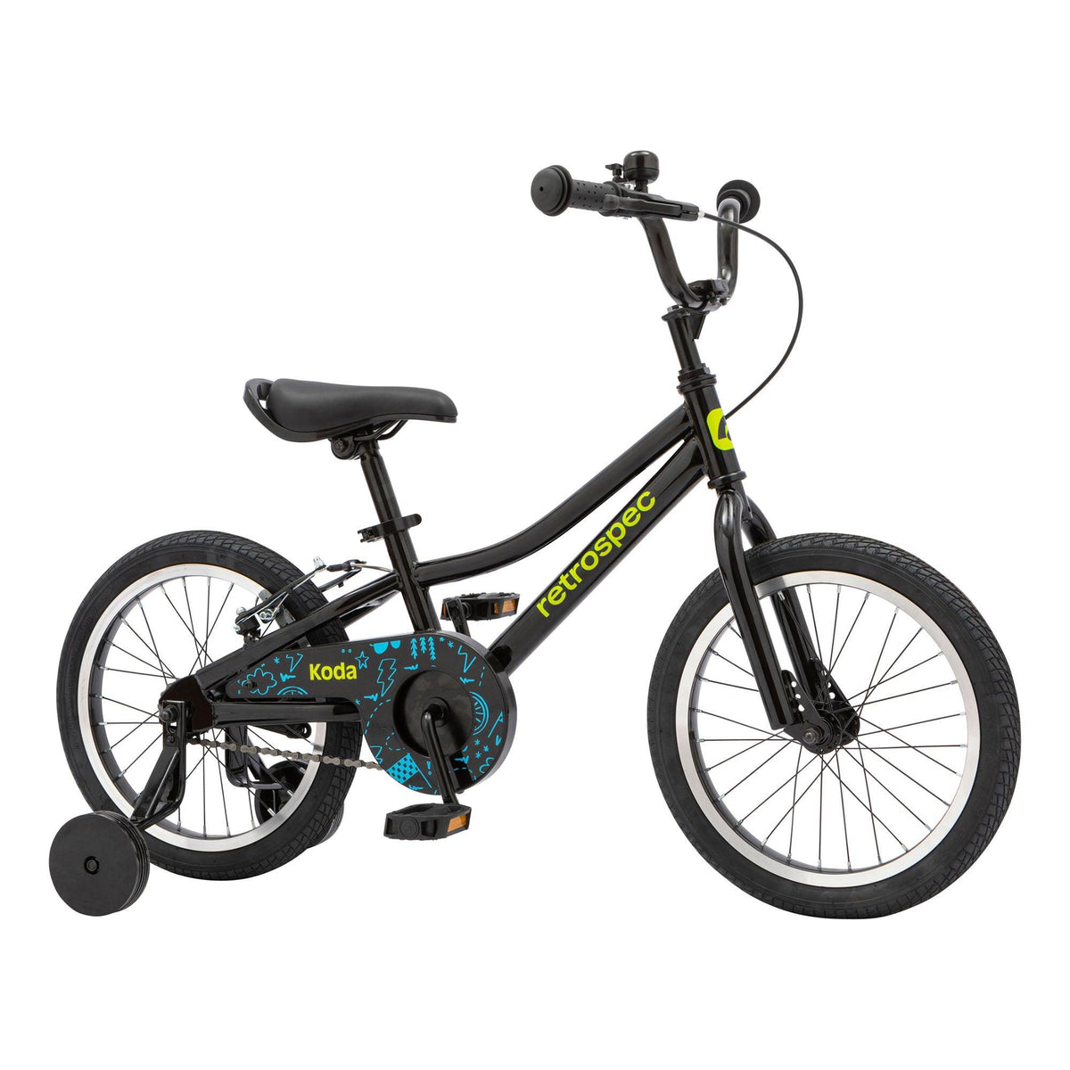 Retrospec Koda 3 16" Kids Bicycle - Ages 4-6 Years Black Neon