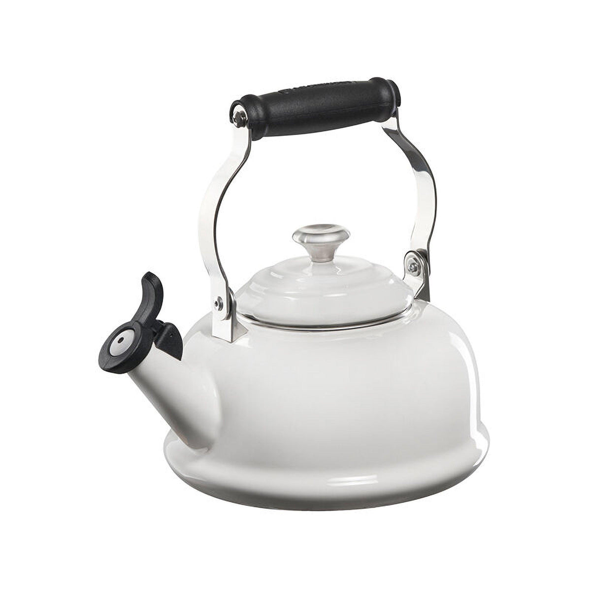 Le Creuset Classic Whistling Kettle w/ Metal Finishes White