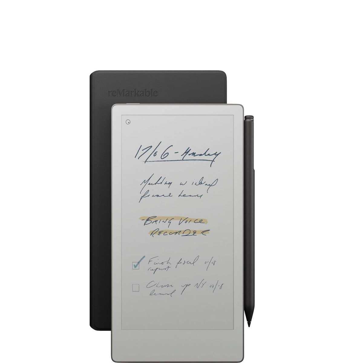 reMarkable Paper Pro Move - 7.3" Paper Tablet with Marker Plus and Premium Leather Book Folio