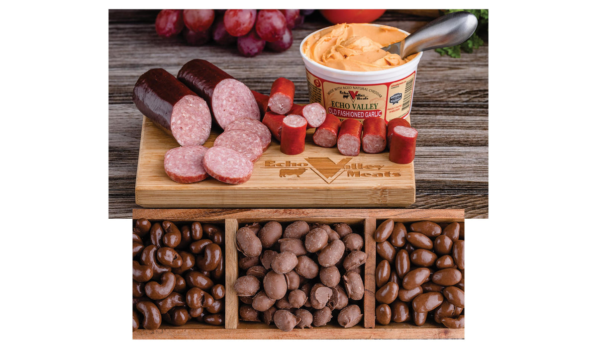 Echo Valley Meats Sausage & Cheese w/Snack Sticks & Chocolate Nut Trio