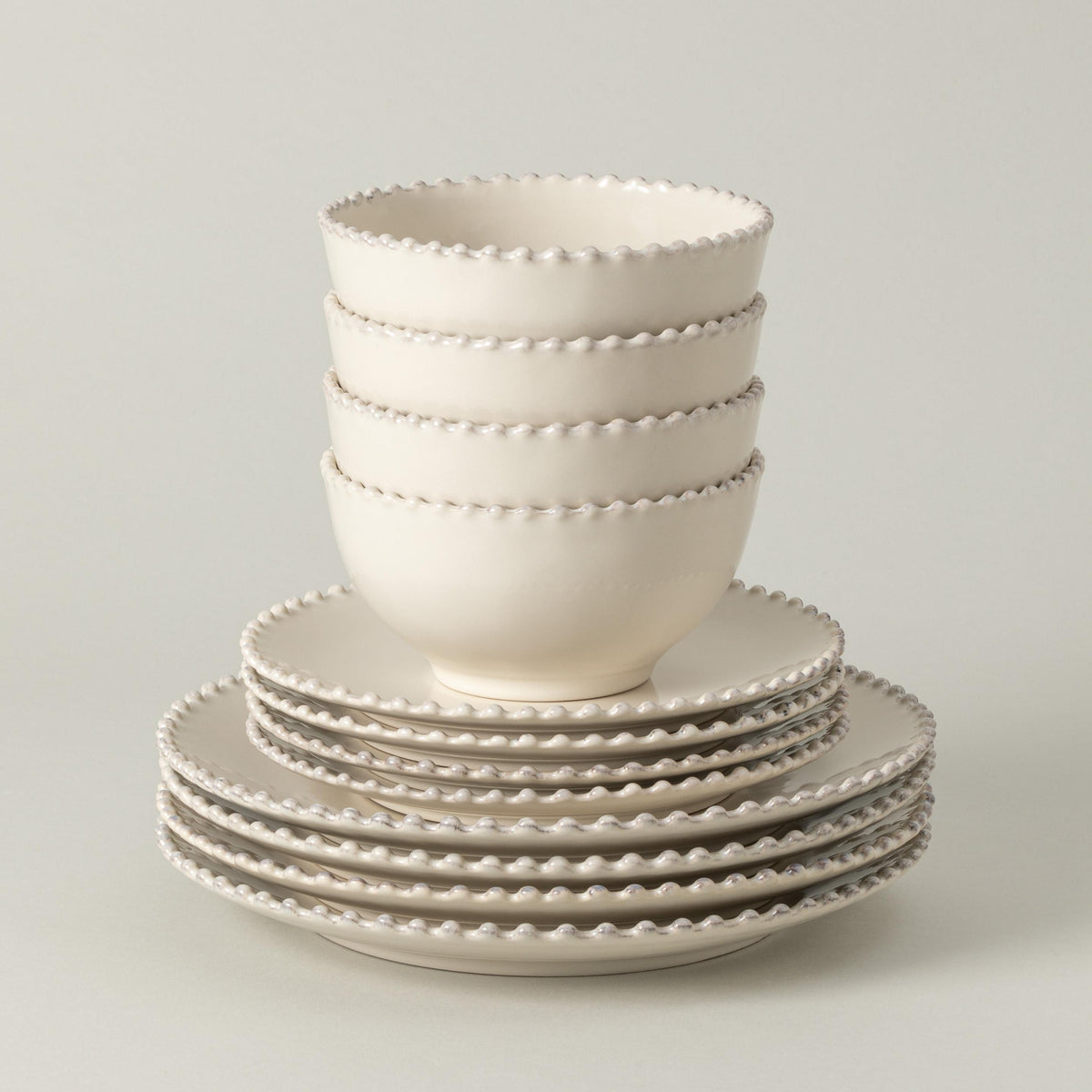Casa Fina Pearl Place Setting Set w/ cereal bowl Size 12 Pieces