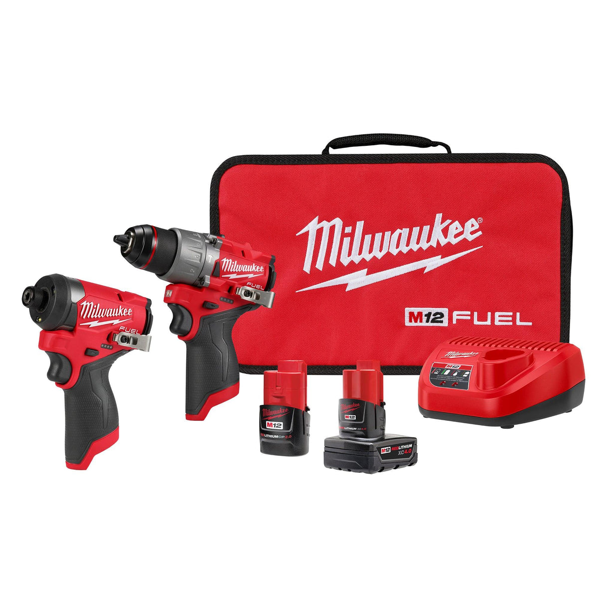 Milwaukee M12 FUEL 2 Tool Combo Kit - Hammer Drill & Hex Impact Driver