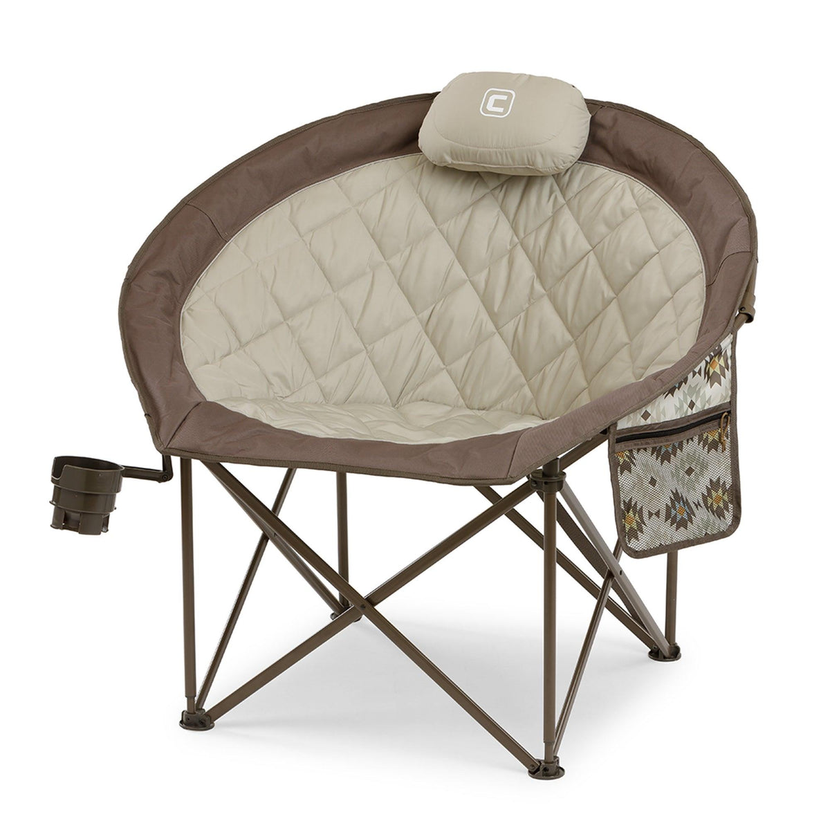 Core Equipment Oversized Padded Rounded Chair Mocha Latte