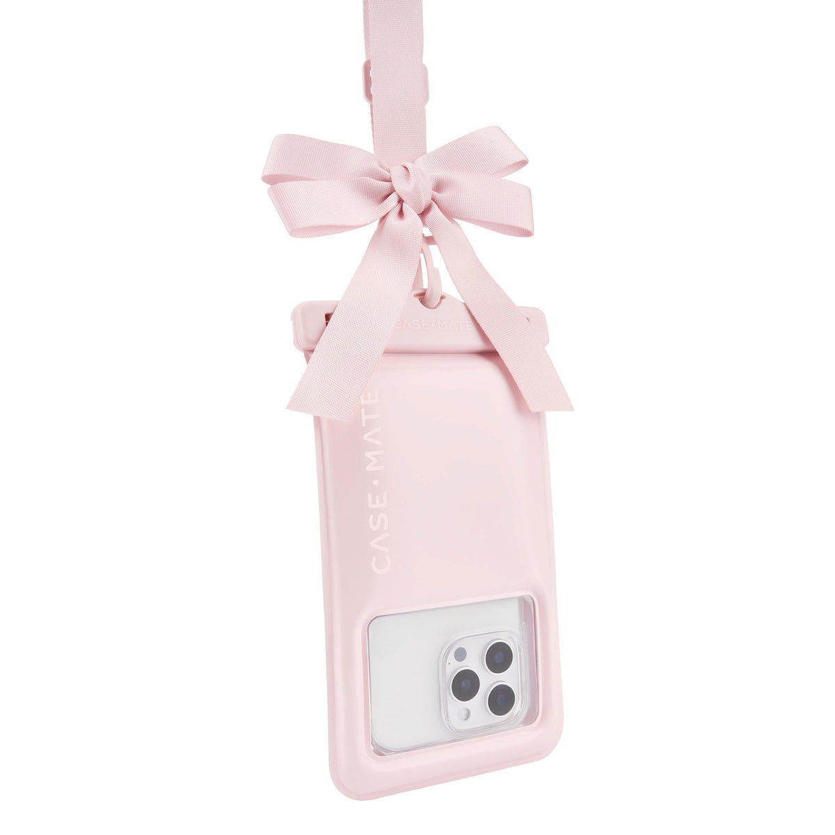 Case-Mate Waterproof Large Floating Phone Pouch w/ Bow Ballet Pink