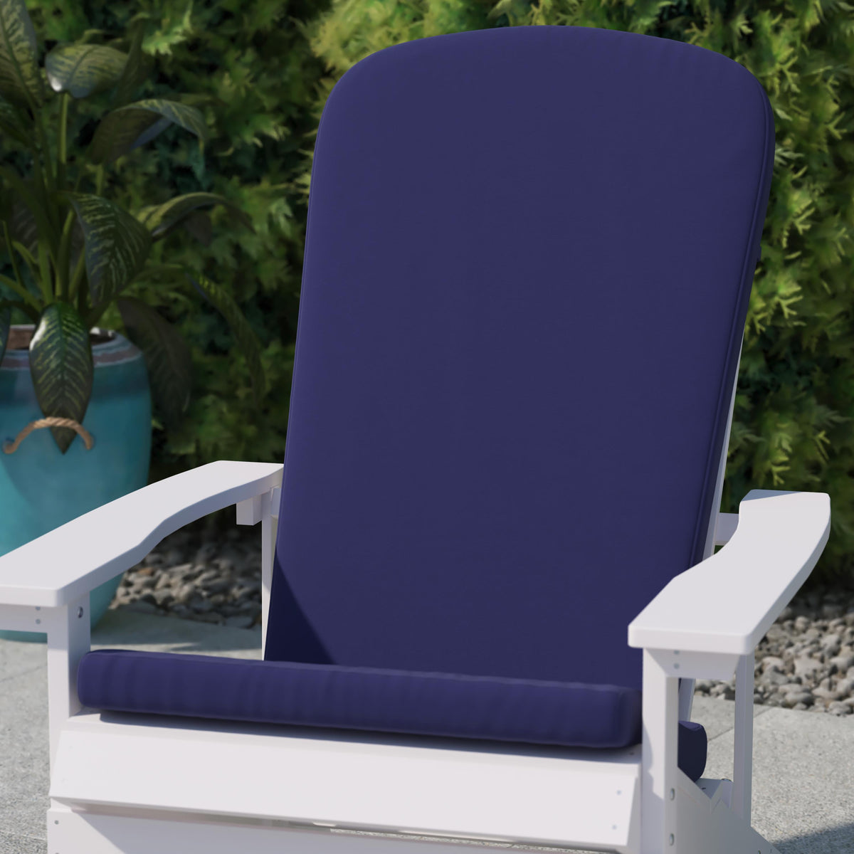 Flash Furniture Set of 2 All-Weather High Back Adirondack Chair Cushions in Teal