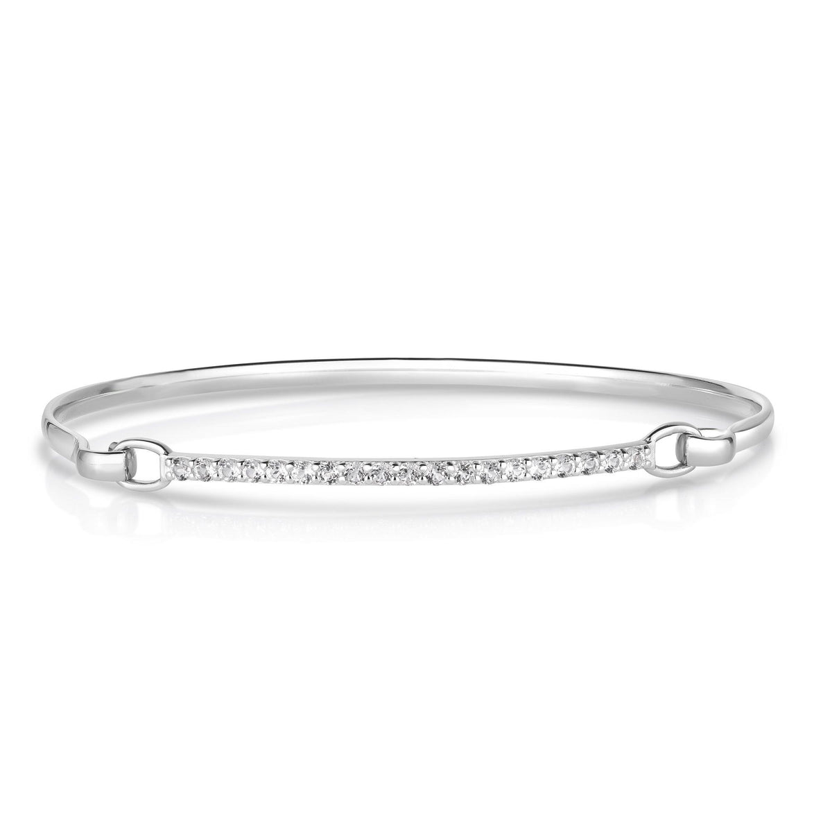 Jilco White Topaz Cuff Bracelet