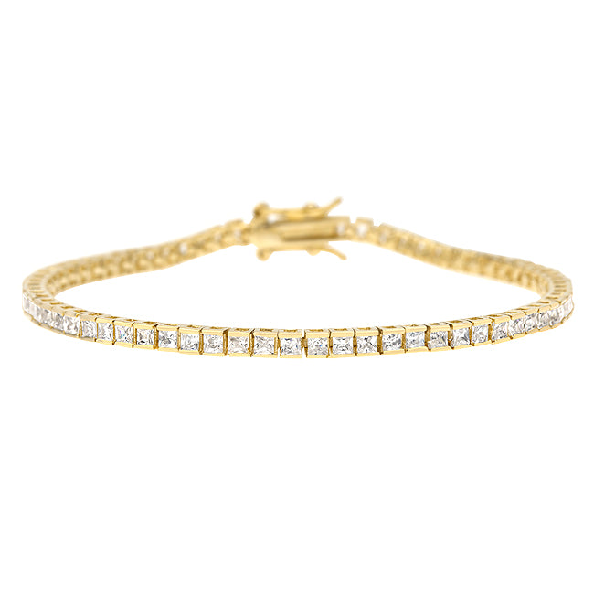 Completely Bella Petite Gold Tone Cubic Zirconia Tennis Bracelet