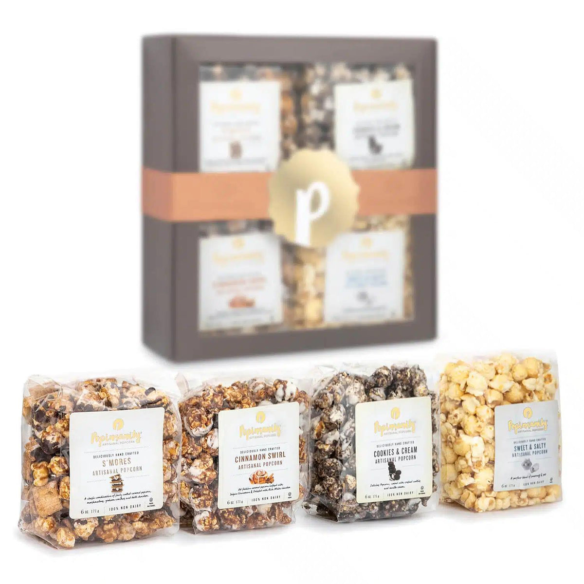Popinsanity 4pk Popcorn Gift Box - 4 Flavors x 2