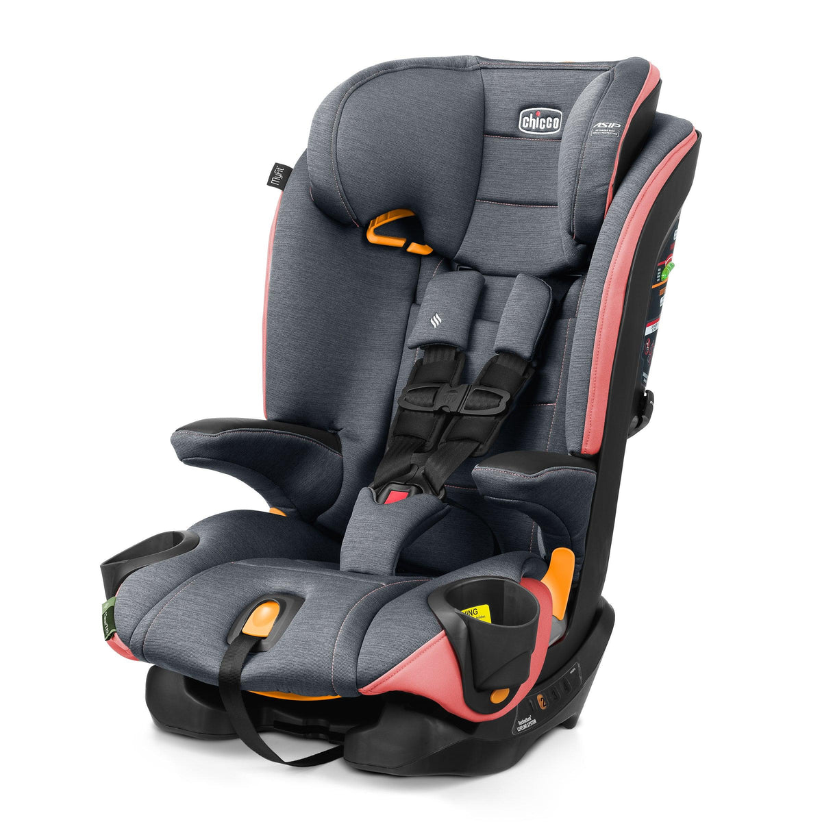 Chicco MyFit ClearTex Harness + Booster Car Seat Coral