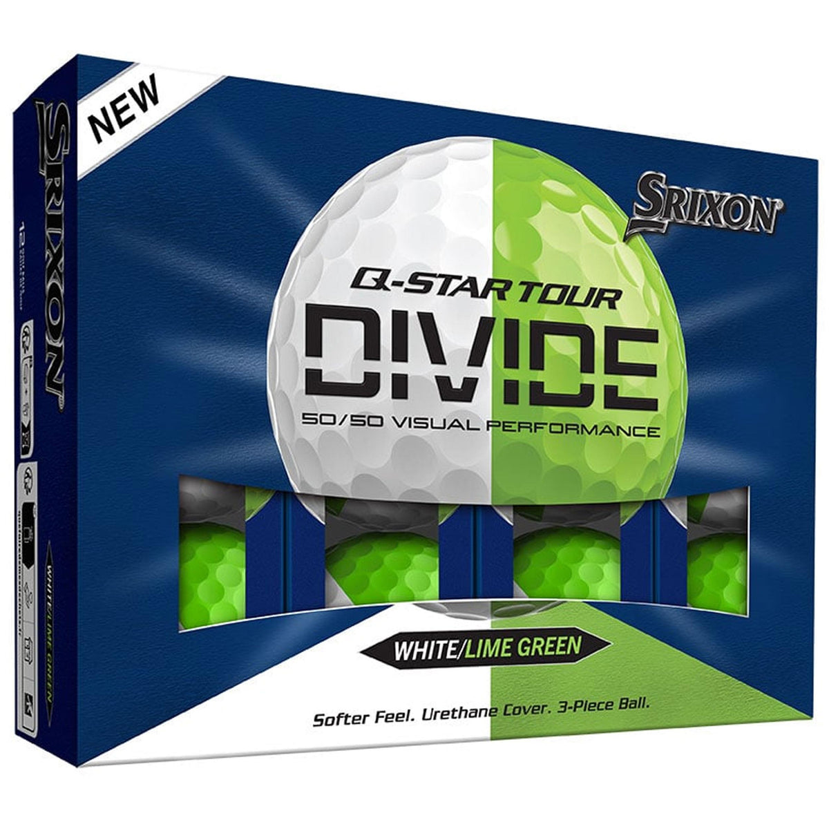 Srixon Q-Star Tour 6 Divide Golf Balls - White/Green
