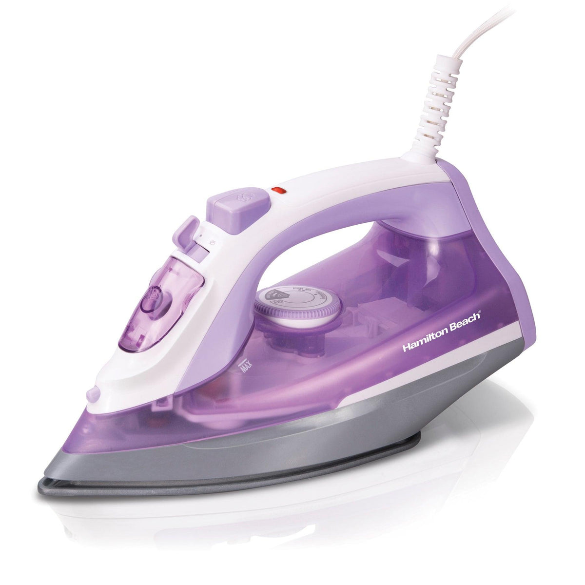 Hamilton Beach Steam Iron w/ Nonstick Soleplate Purple