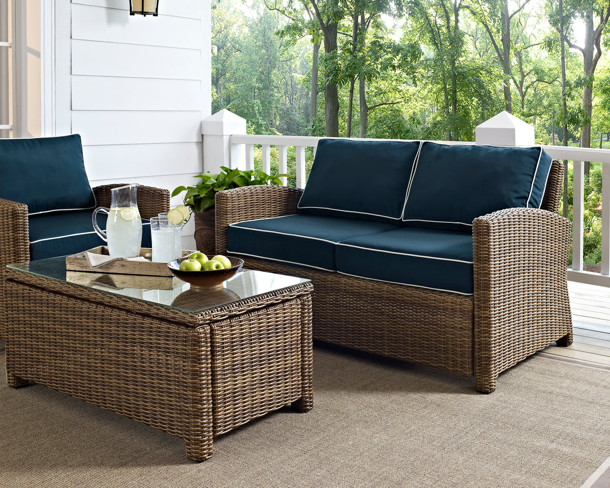 Crosley Outdoor Bradenton Wicker Outdoor Loveseat
