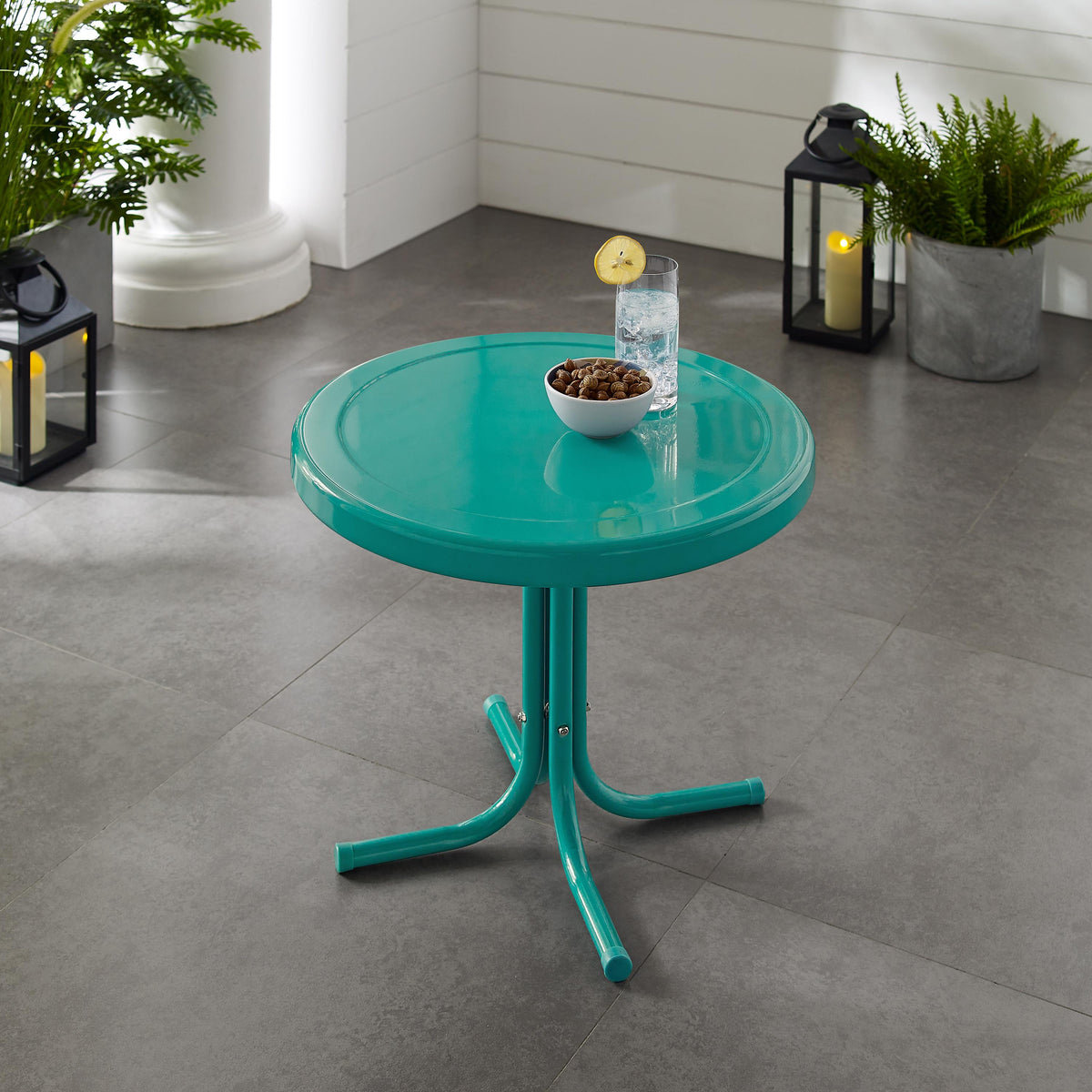 Crosley Outdoor Griffith Retro Outdoor Side Table