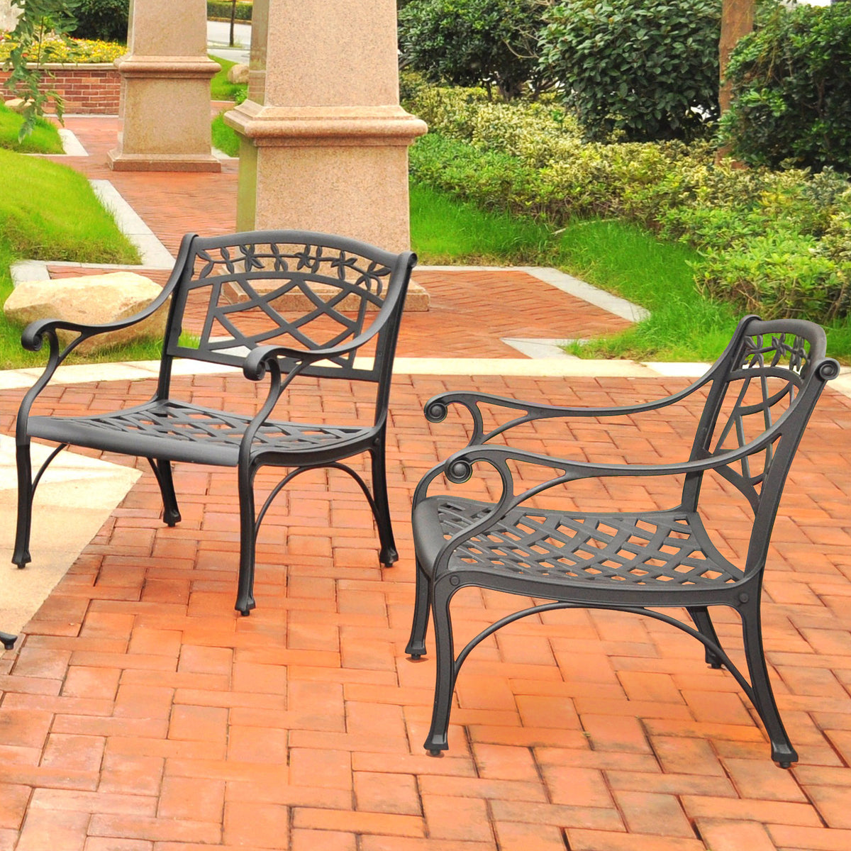 Crosley Outdoor Sedona 2Pc Cast Aluminum Outdoor Lounge Chair Set