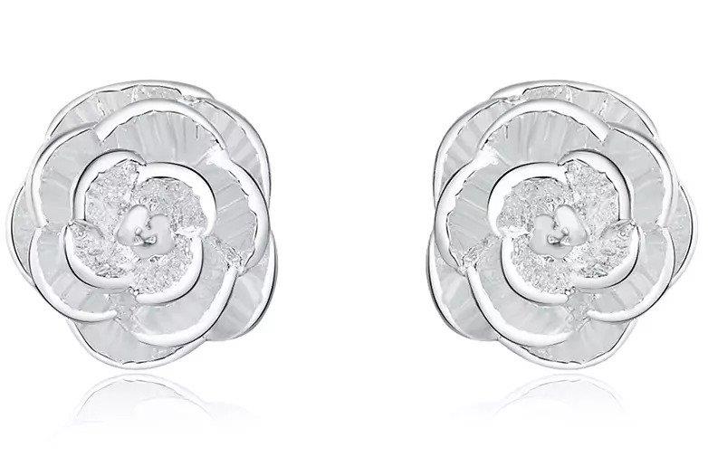 Completely Bella Flower Earrings in Silver