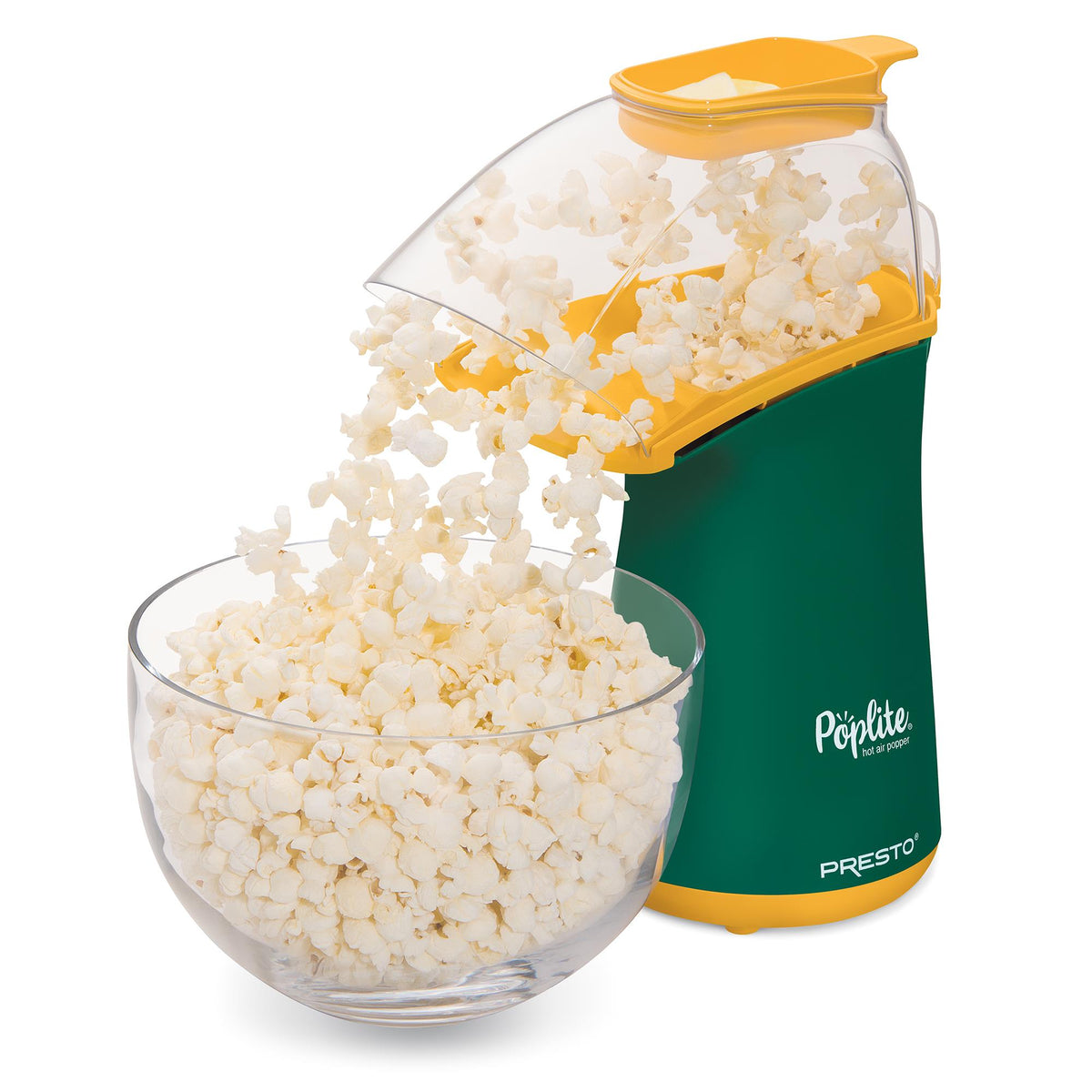 Presto PopLite hot air popper, green/gold