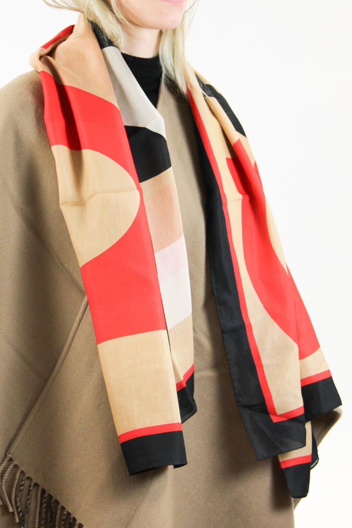 Burberry Arc Text Square Scarf