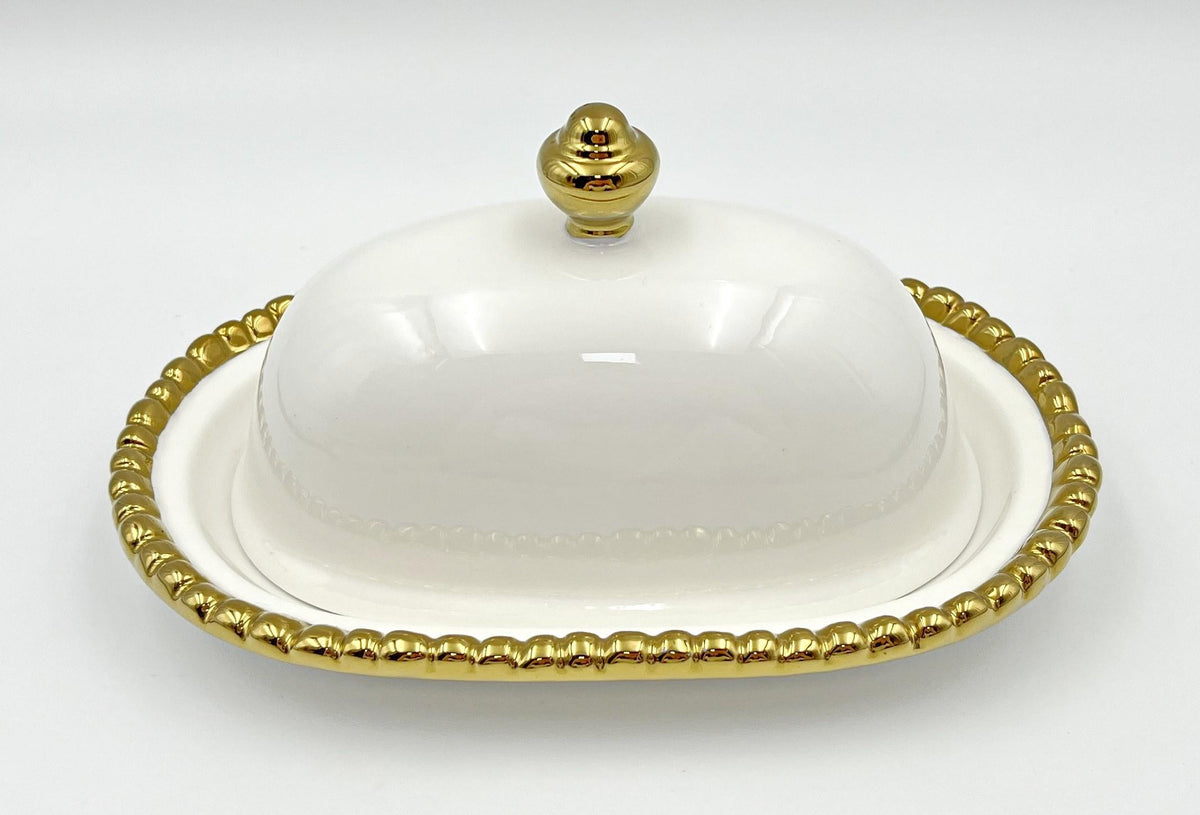 Stark Home 8" Contemporary Butter Dish With Cover