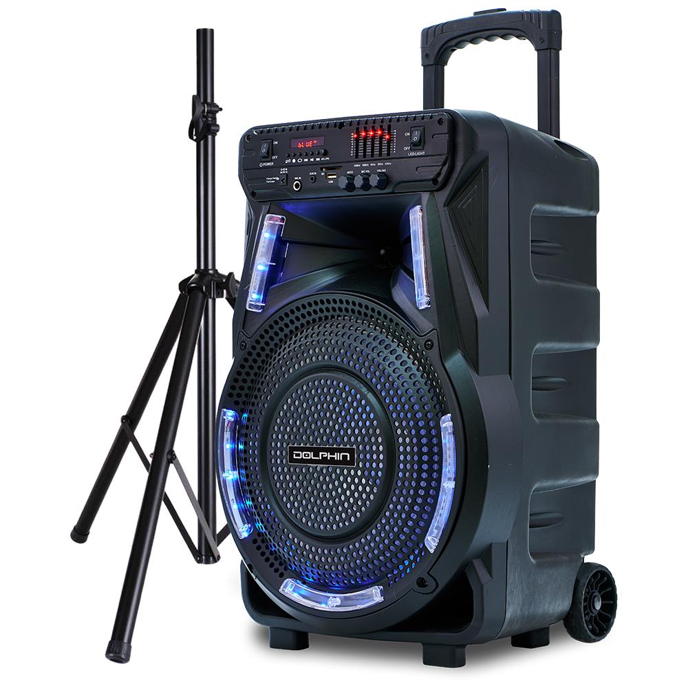 Dolphin Party Speaker w/Stand and Mic Size 15"