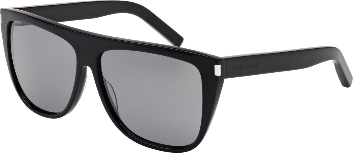 Saint Laurent Women's SL1 Black/Grey Mirrored Sunglasses