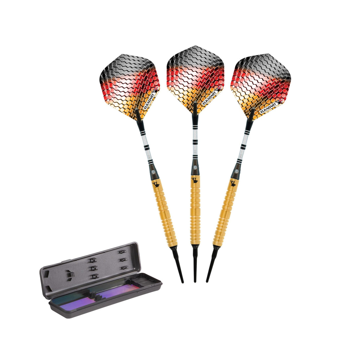 Elkadart Titanium 90% Tungsten Soft Tip Darts Gold Titanium Coating 18 Grams