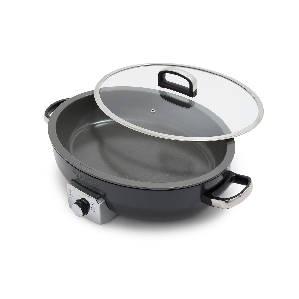 GreenPan Elite 5.5qt Oval Electric Skillet Graphite