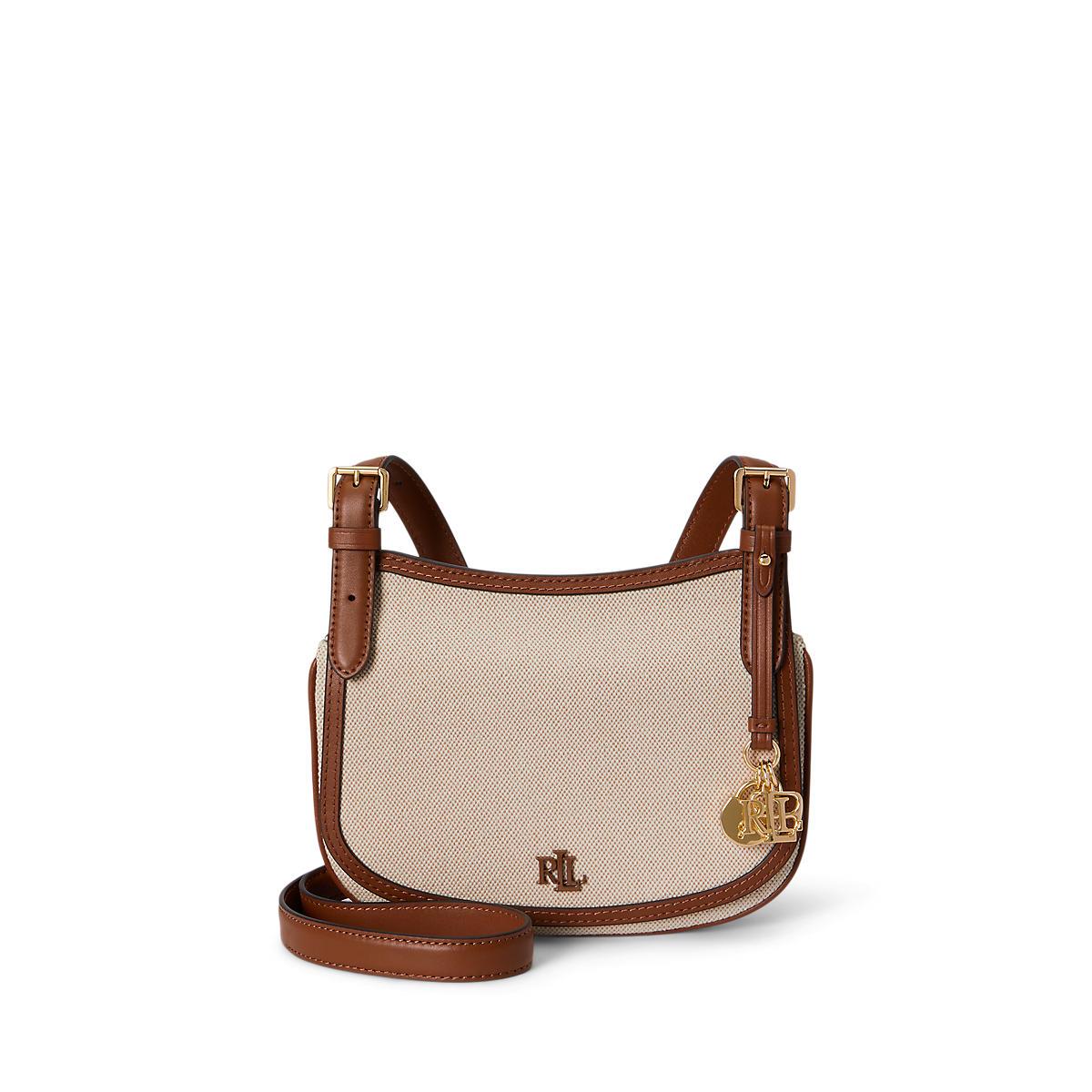 Ralph Lauren Canvas Medium Marcy Crossbody Bag