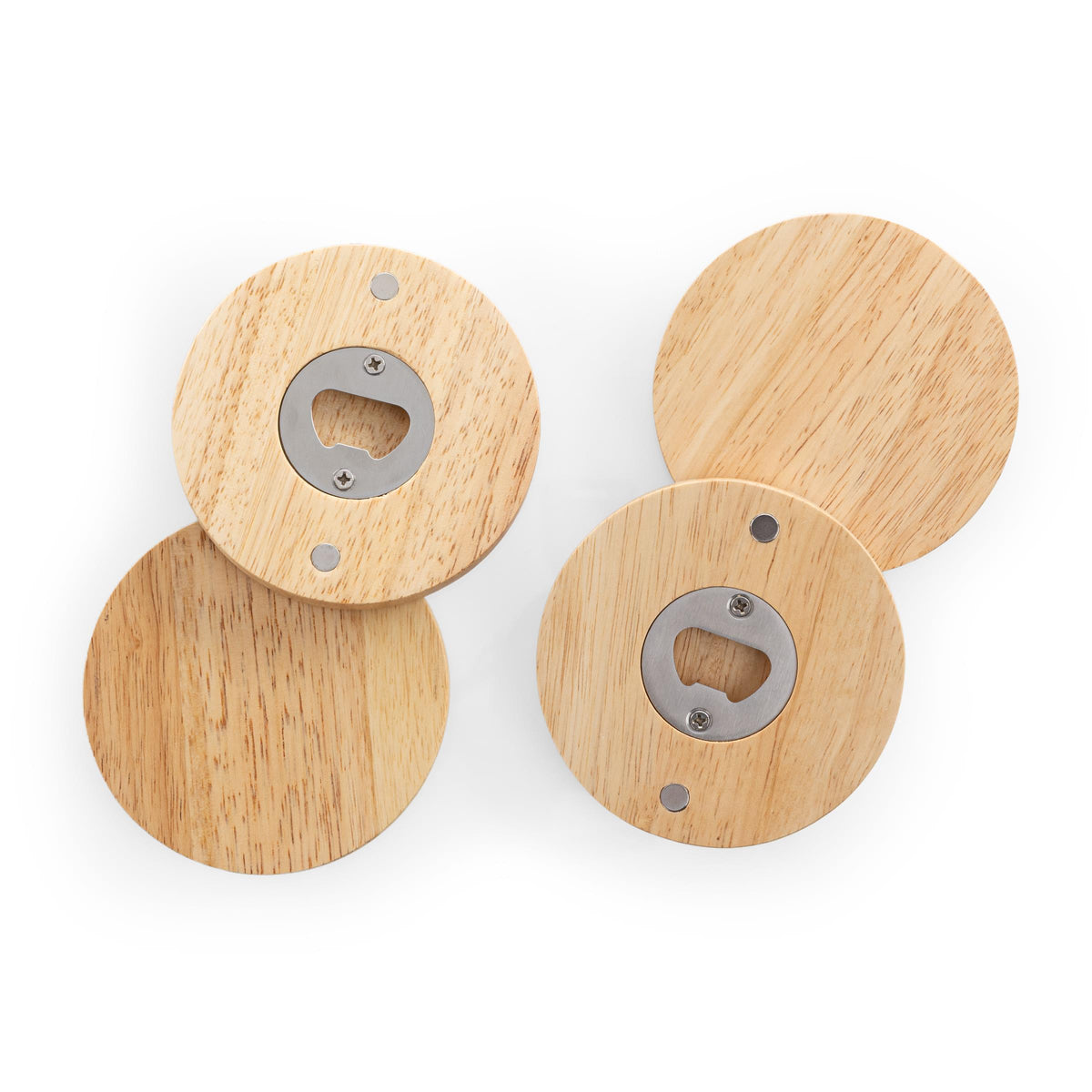 Picnic Time Coasters with Bottle Openers Set of 4 - Superbowl