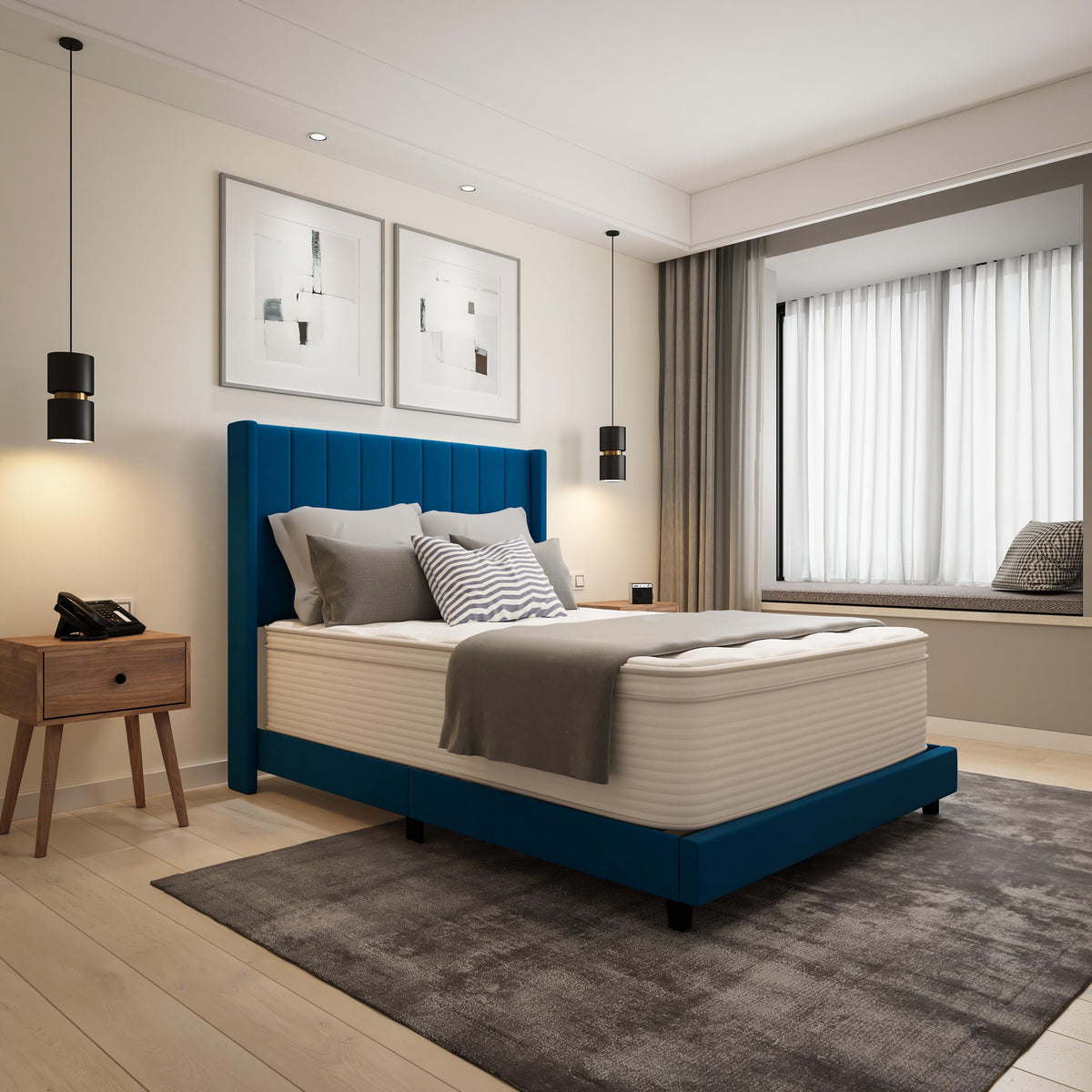 Flash Furniture Commercial 14 Inch Memory Foam and Pocket Spring Hybrid Mattress in a Box - Full