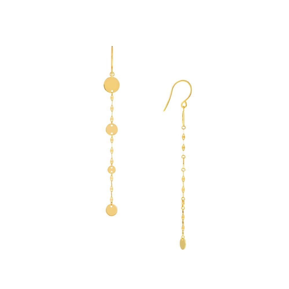 HAWLEY ST Hammered Forzentina and Disc Drop Earrings