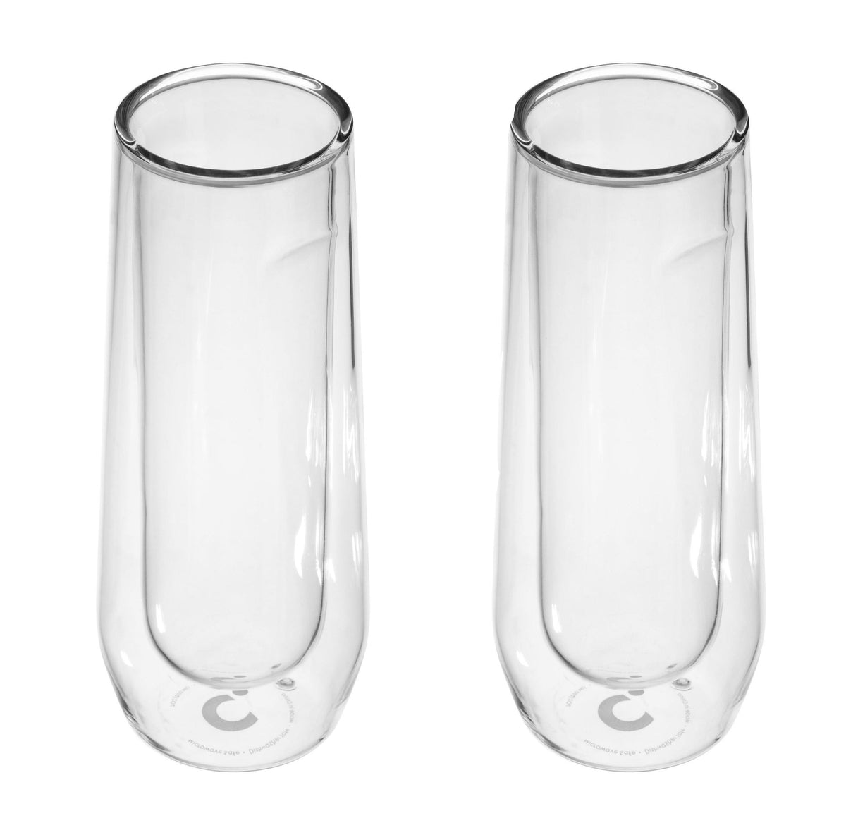 Corkcicle Glass Flute - 7oz Double Pack - Clear