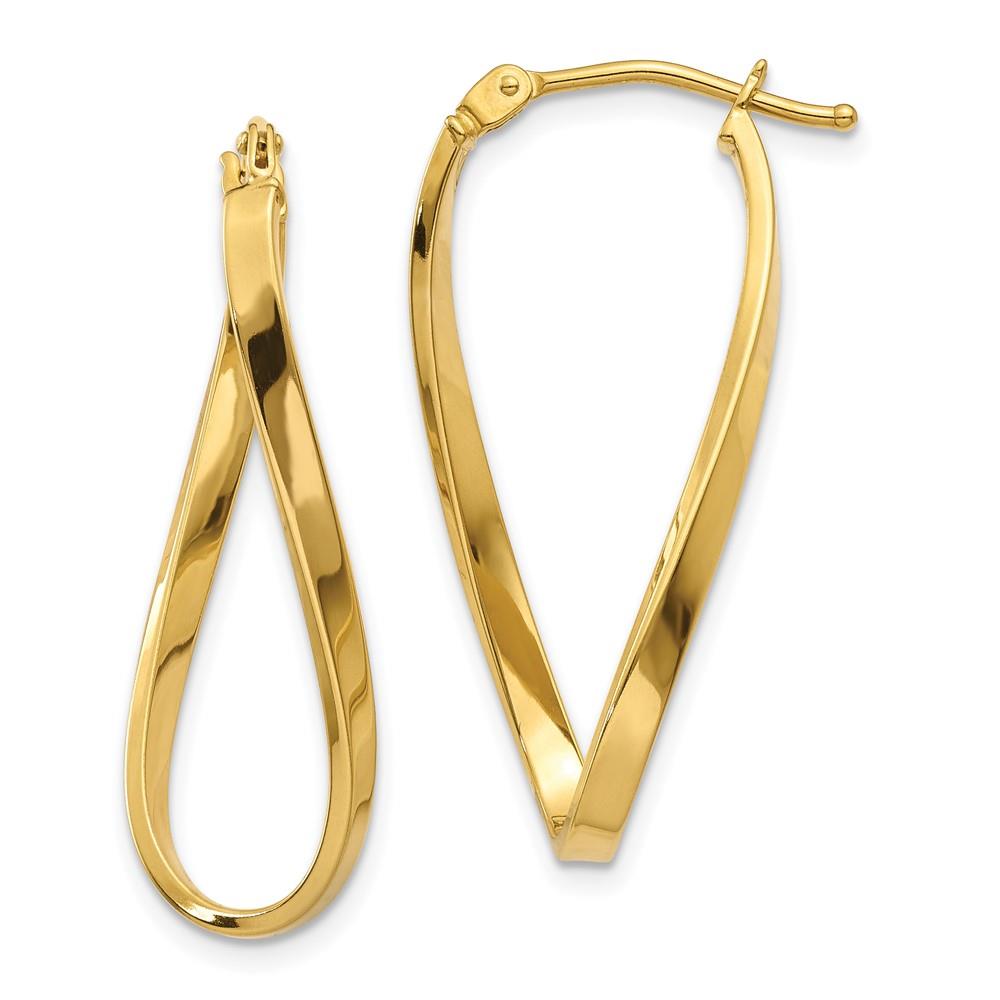Distinctive 14k Small Twisted Earrings