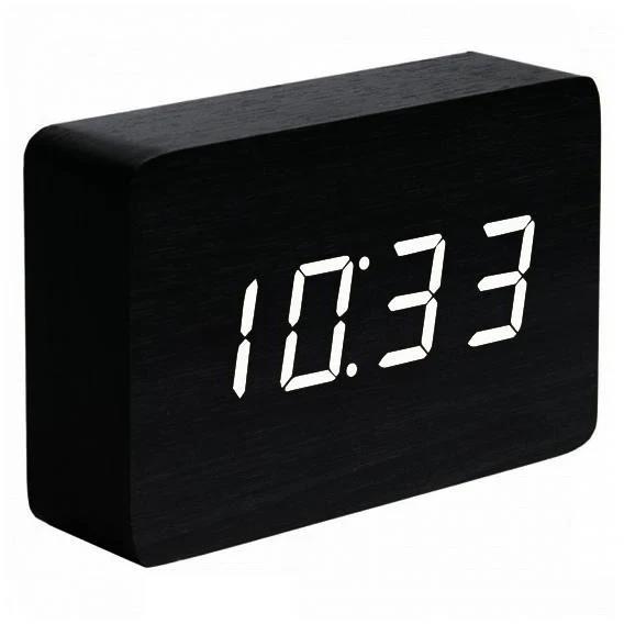UBER Appliance Kutia Design Brick Alarm Clock Aluminum color with White LED