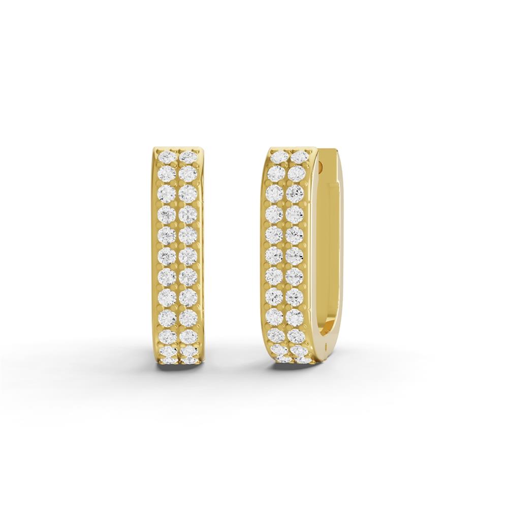 Prestige Boutique Diamonds Oval Lab Diamond Huggies Hoop Earrings Size 0.25 CTW