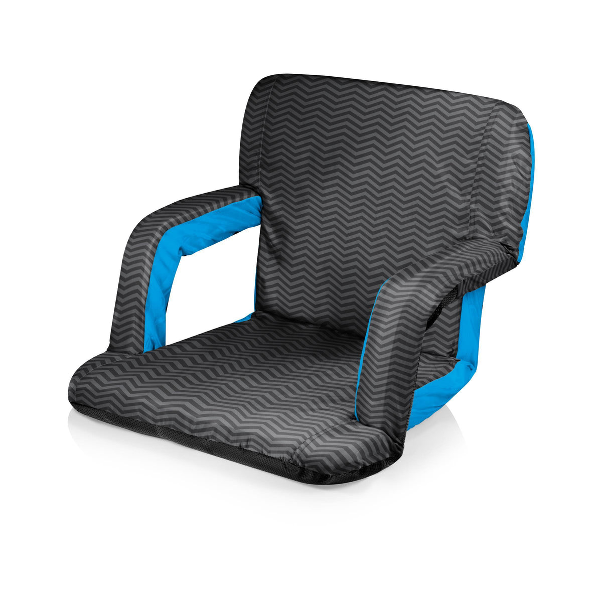 Picnic Time Ventura Seat - Waves Collection - Gray with Vista Blue Accents