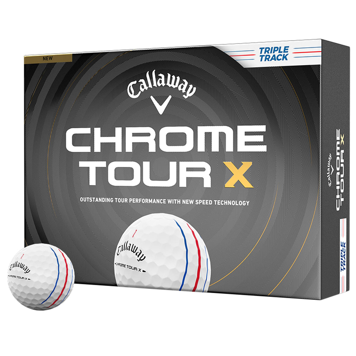 Callaway Chrome Tour X Triple Track 26 White Golf Balls - 1 Dozen