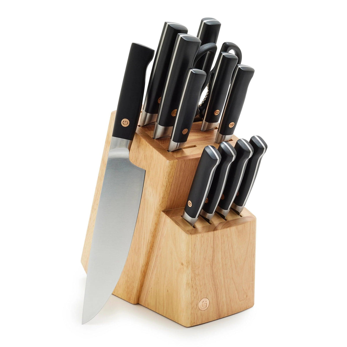 GreenPan Elite Cutlery 13pc Knife Block Set w/ Black Handles