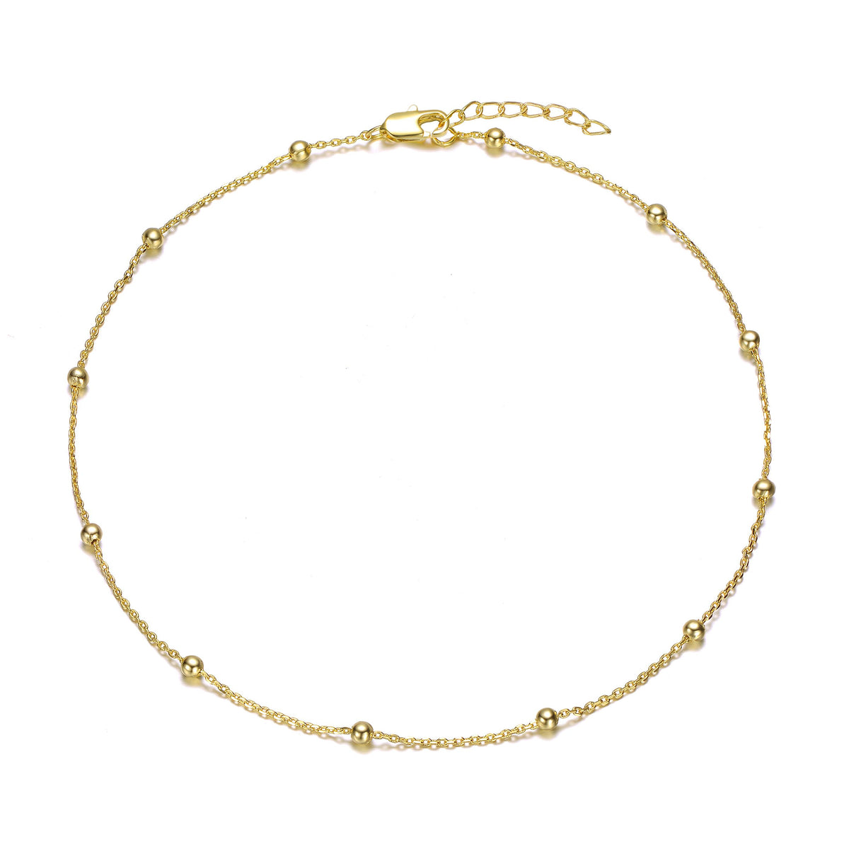 GENEVIVE 14K Yellow Gold Plated Station Necklace Size 18"