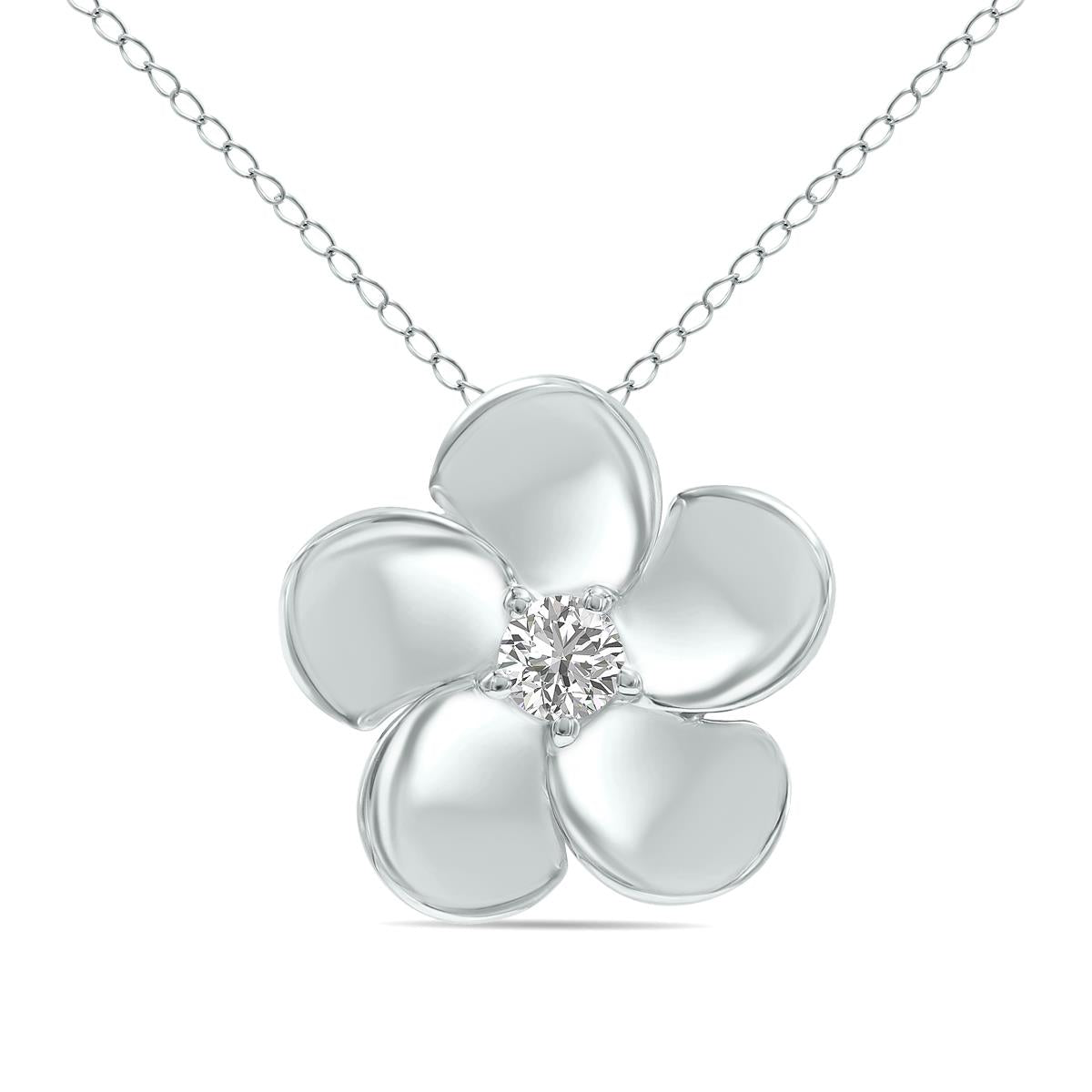 Prestige Boutique Diamonds Lab Diamond Flower Pendant Size 0.33 CTW