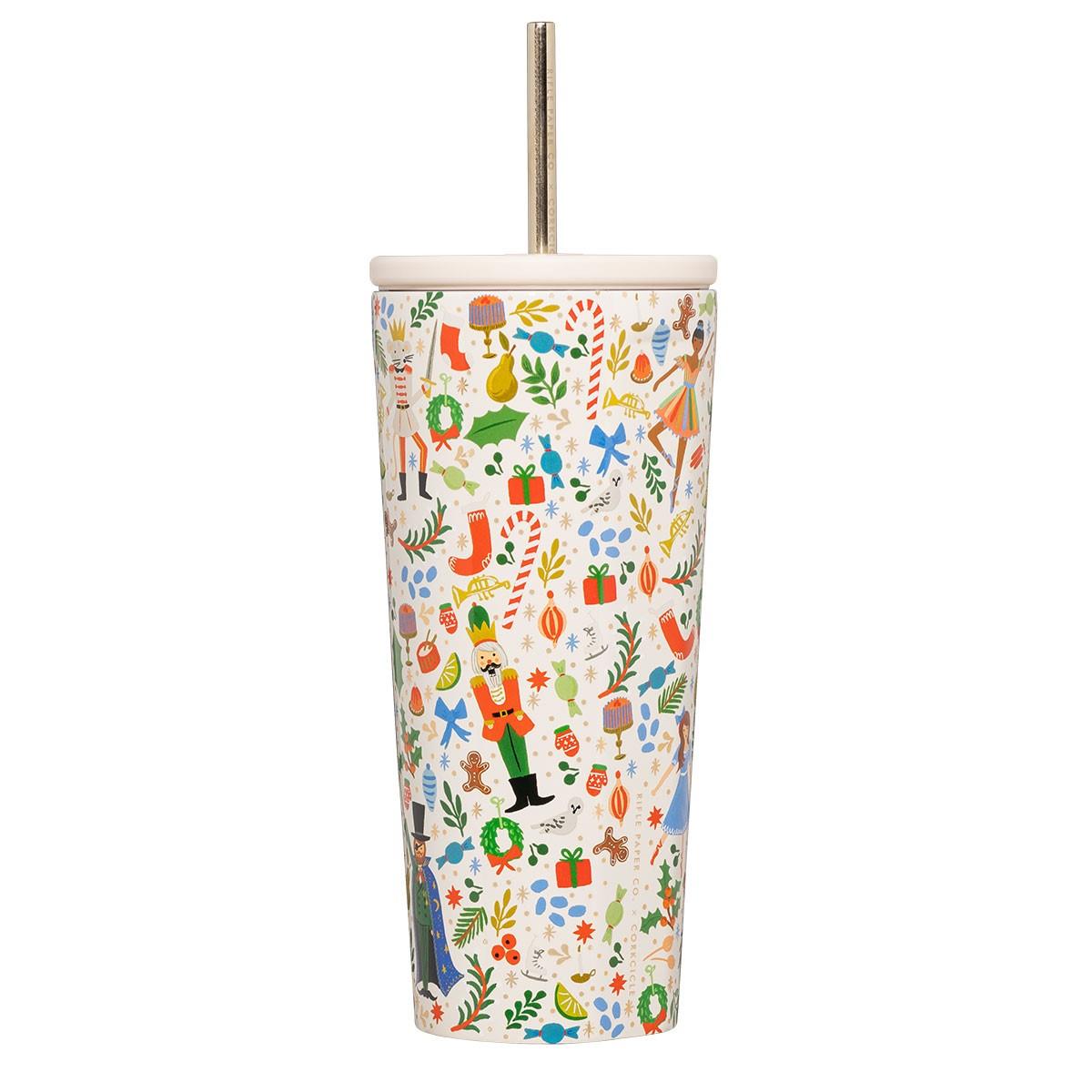 Corkcicle 24oz Cold Cup - Rifle Paper Nutcracker