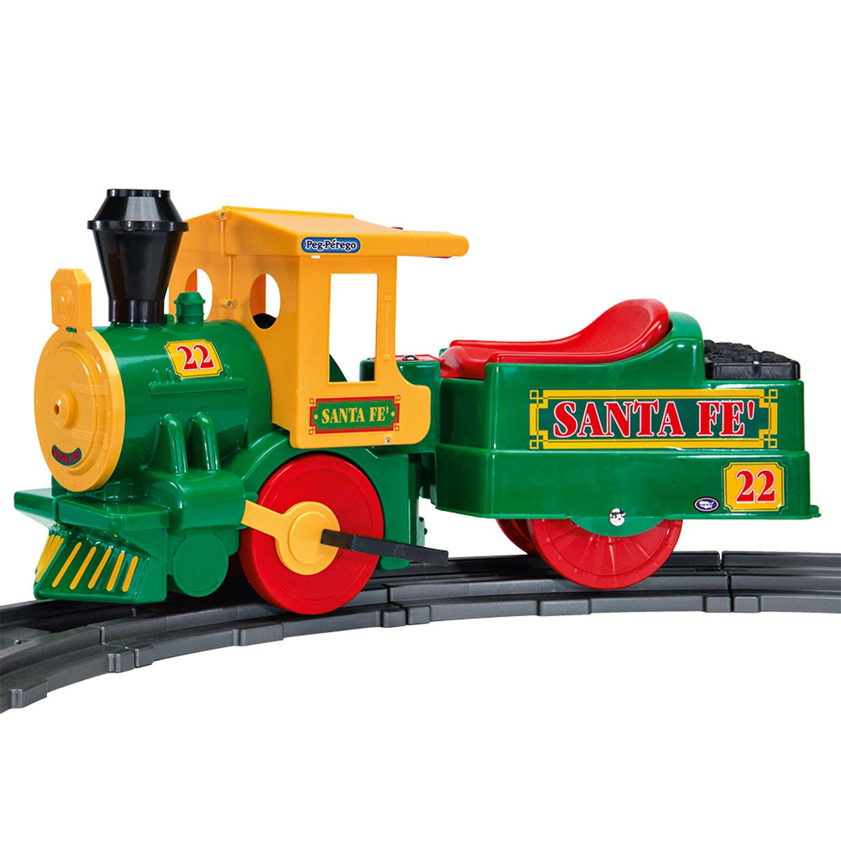 PEG Santa Fe Train 6V Ride-On Green