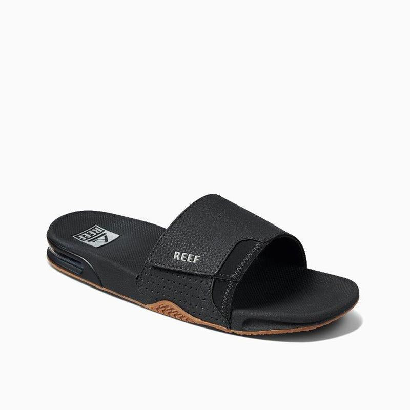 Reef Men's Fanning Slide-Black/Silver-8