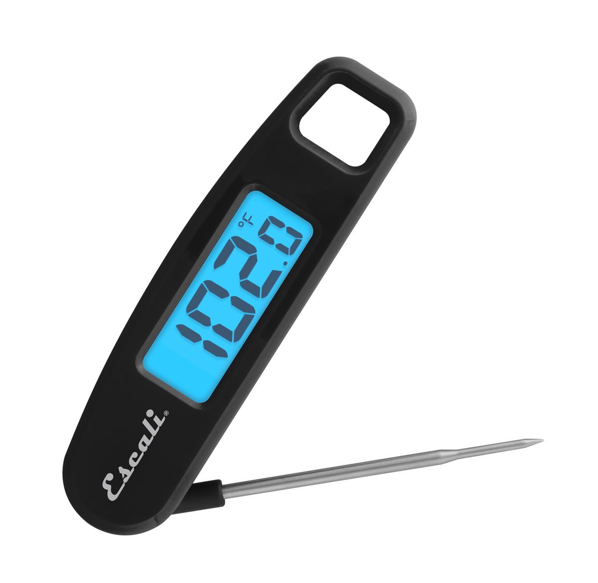 KitchenSupply Escali - Compact Folding Digital Thermometer, Black