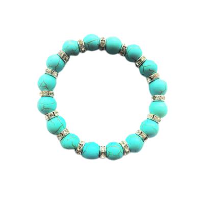 Completely Bella Turquoise & Silver Bead Bracelet