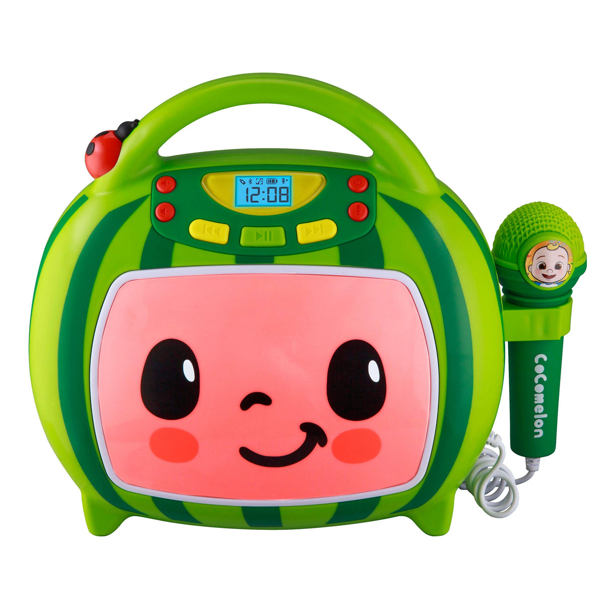 KIDdesigns CocoMelon Bluetooth Sing-Along Boombox w/ 24 Built-in Songs Ages 18+ Months