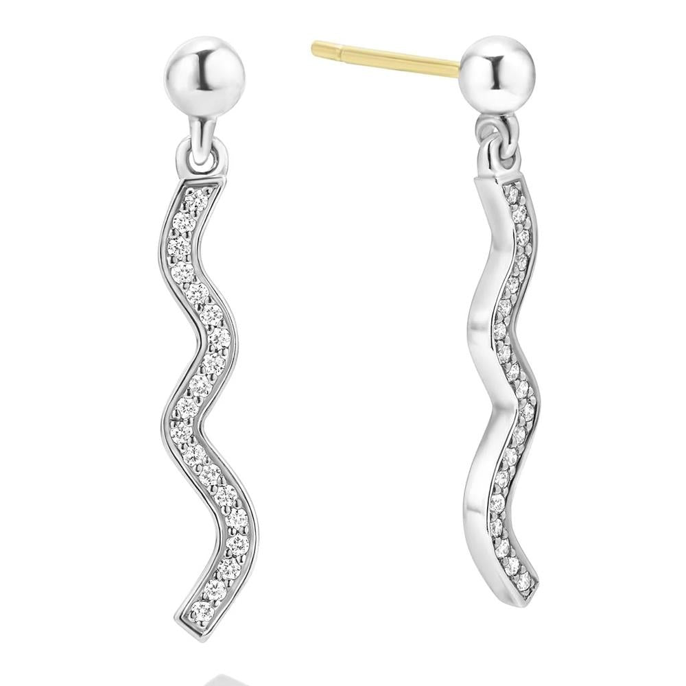 Lagos Wave Diamond Drop Earrings