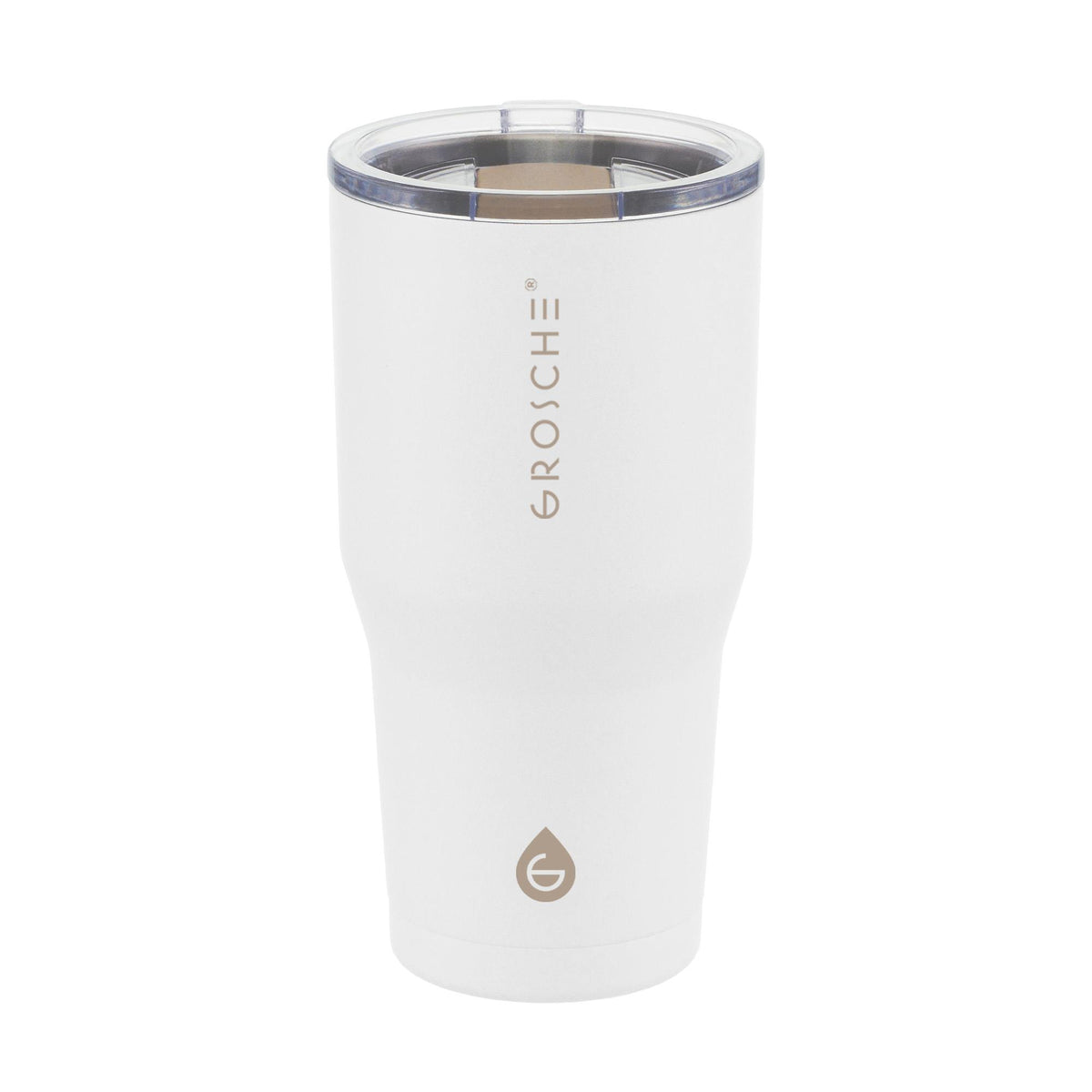 Grosche Yukon 20 oz. Insulated Coffee Tumbler. Cream White